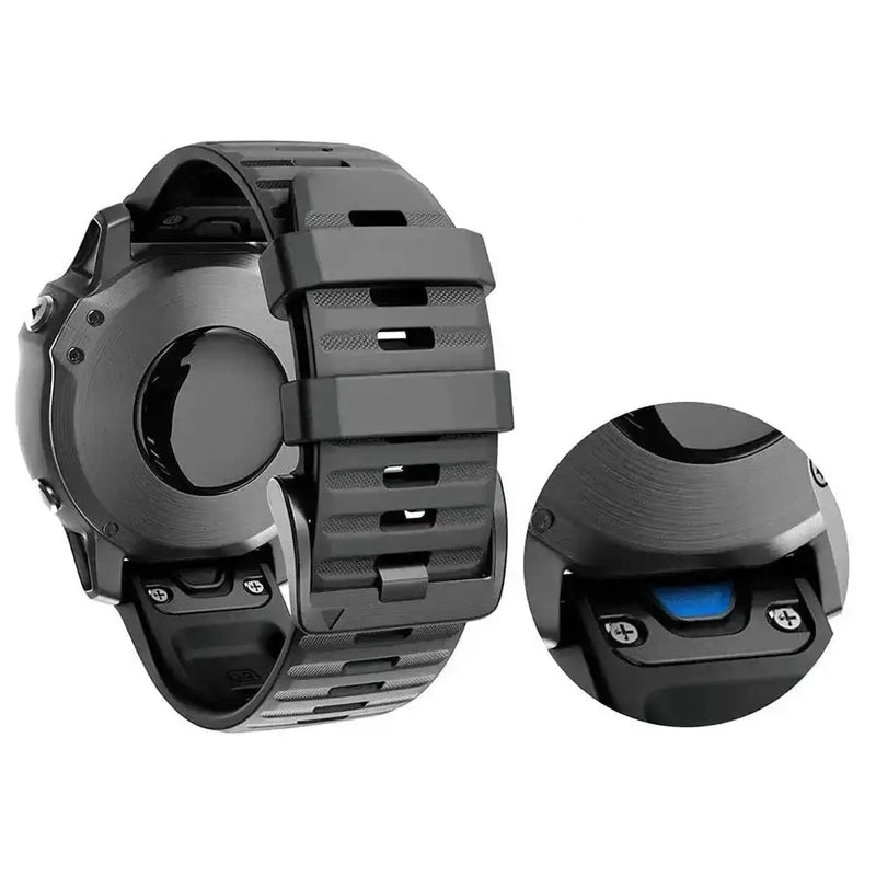 Quickfit Silicone Strap for the Garmin Watch Series (available of various range of models and 46 colours) by Habicare