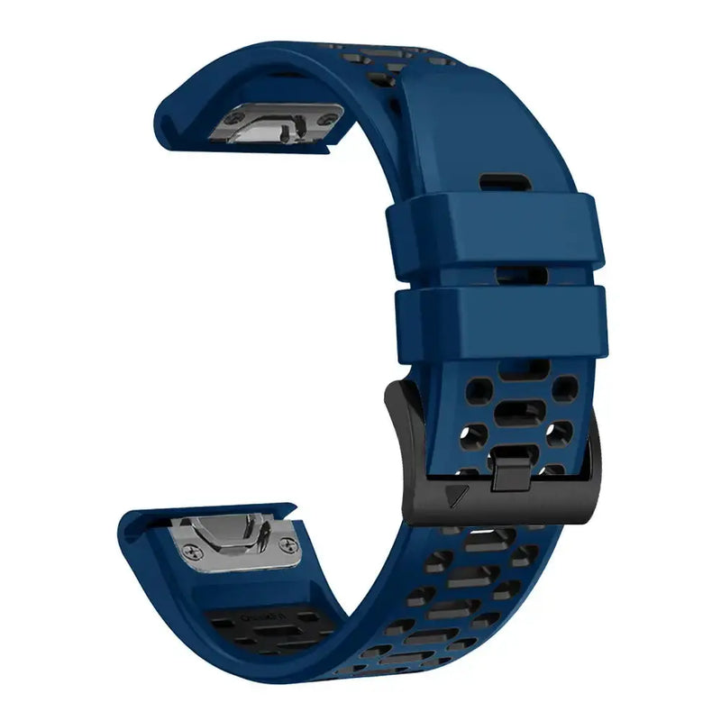 Quickfit Silicone Watch Band for a Range of Garmin Watches (22mm) (See list of models in the description) by Habicare
