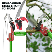 8M Detachable Pole Pruning Saw Tree Trimmer Shearing by salelink.co.nz