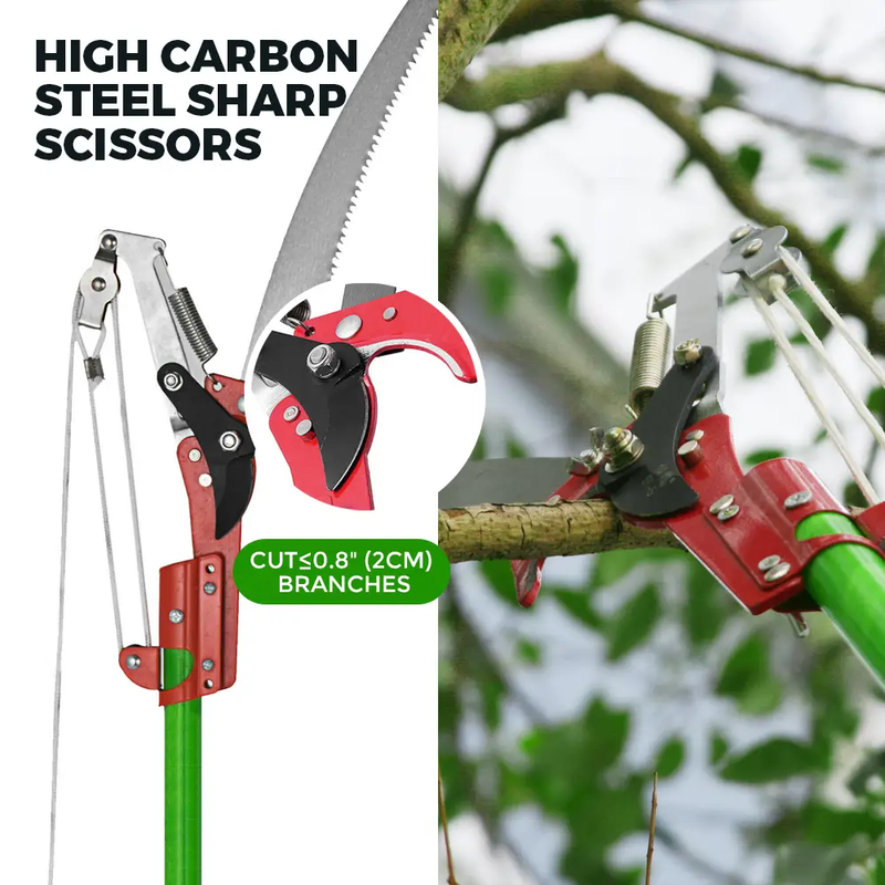8M Detachable Pole Pruning Saw Tree Trimmer Shearing by salelink.co.nz