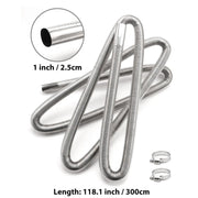 salelink.co.nz Unbranded 300cm Air Diesel Parking Heater Stainless Steel Exhaust Pipe Tube Gas 300cm Air Diesel Parking Heater Stainless Steel | Action Outdoors NZ