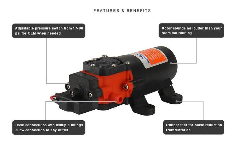 SEAFLO 12V Water Pump Trailer Caravan Camping Boat by salelink.co.nz