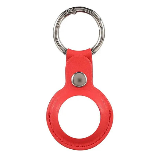 AirTag Leather Case Keyring - Red by salelink.co.nz