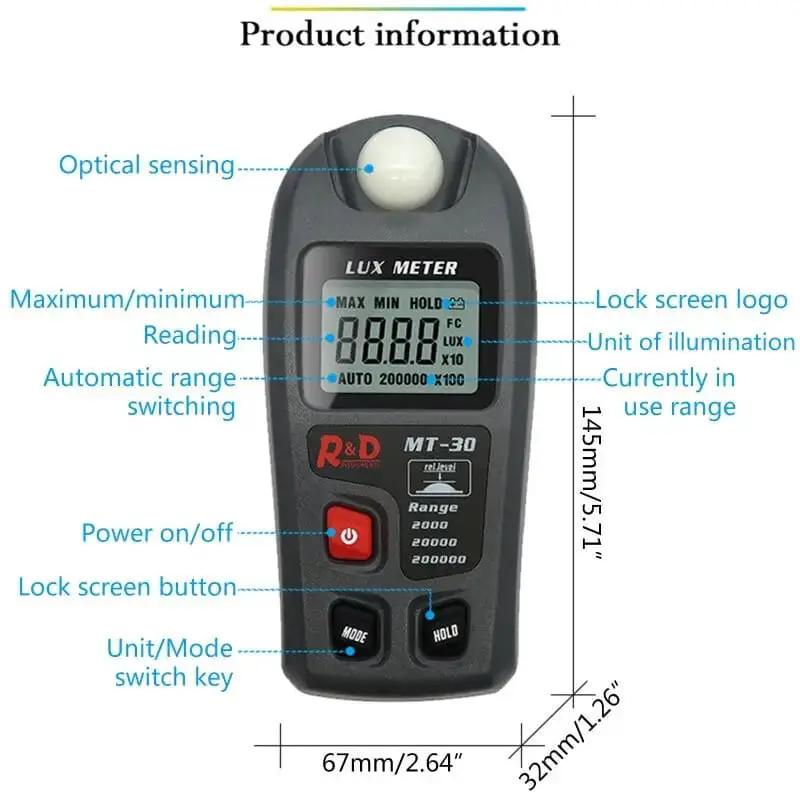 Digital Lux Meter - MT30 by 9eight5