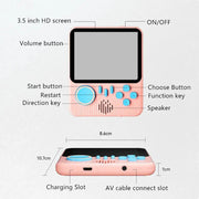 G7 Handheld Retro Mini Protable Games Console 3.5-inch Screen 1CM Ultra-thin Bulit-666-in Gaming AV Video Game Players for Kids Gift by JBH AUTO PARTS