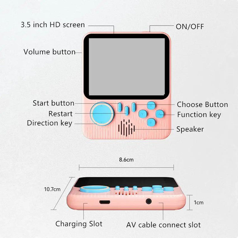 G7 Handheld Retro Mini Protable Games Console 3.5-inch Screen 1CM Ultra-thin Bulit-666-in Gaming AV Video Game Players for Kids Gift by JBH AUTO PARTS