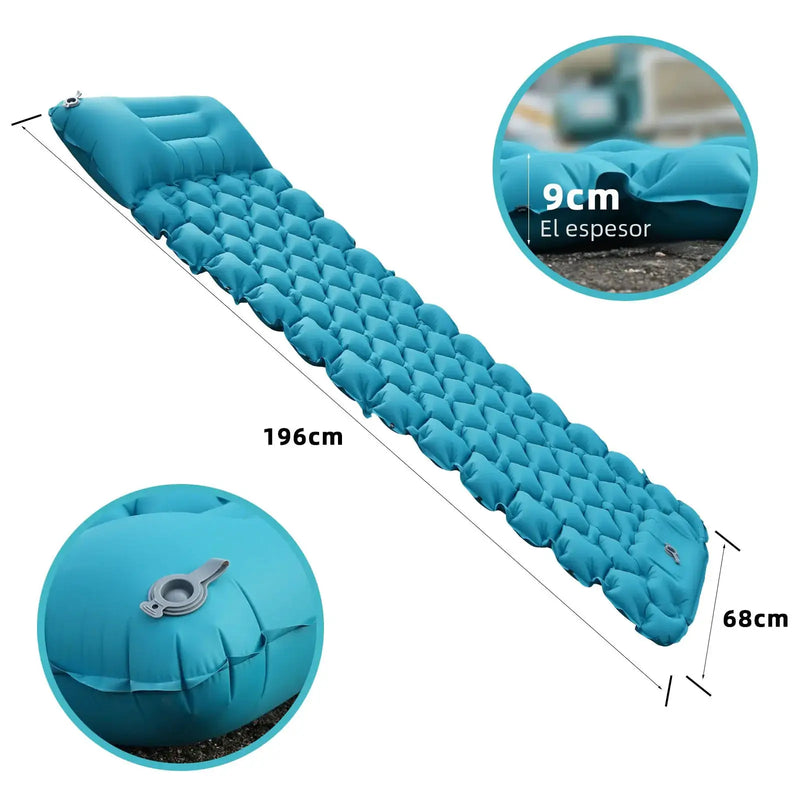 Portable Inflatable Camping Mattress - 196x68x8cm Lightweight Sleeping Pad | Moisture-Proof by Mead's Supply & Equipment Outfitters limited