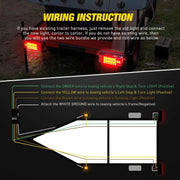 2PCS LED Trailer Lights Kit for 12V Trailer Boat Camper RV Trucks Snowmobile by salelink.co.nz