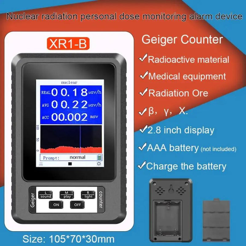 Radiation Detector Geiger Counter - Real-time Mean Cumulative - XR1 by 9eight5