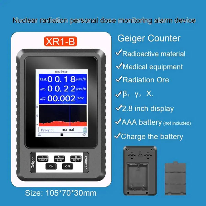 Radiation Detector Geiger Counter - Real-time Mean Cumulative - XR1 by 9eight5