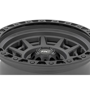Rough Country 85 Series Wheel Simulated Beadlock Gunmetal Gray/Black by Magwarehouse.com