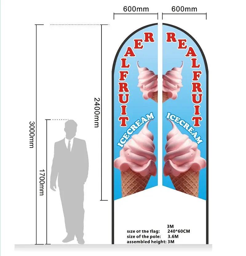 Open-Home Pre-print Double Sided Feather Banner Flag Business Commersial by dealonline.co.nz