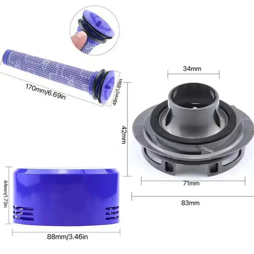 Rear Motor HEPA Filter Cover Replacement for V7 & V8 Vacuum Cleaners by Habicare