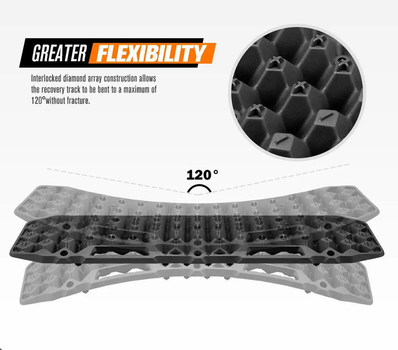 BUNKER INDUST Pair 10T Recovery Tracks - Black by Kiwi Offroad
