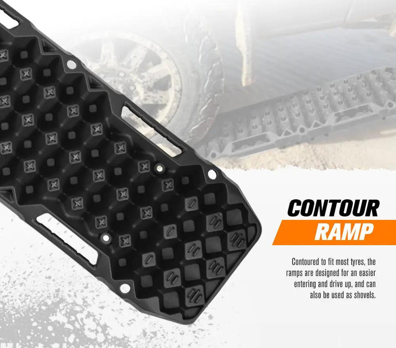 BUNKER INDUST Pair 10T Recovery Tracks - Black by Kiwi Offroad