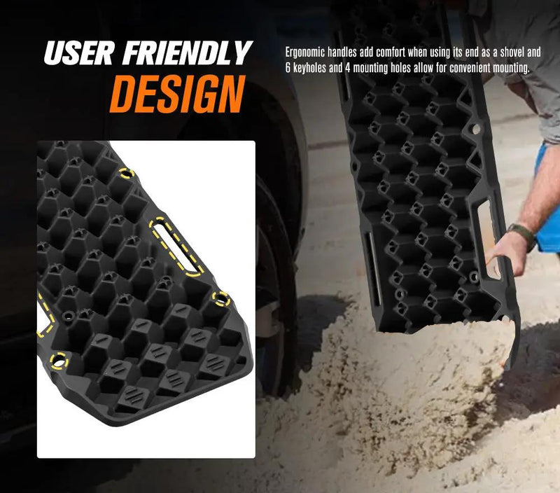 BUNKER INDUST Pair 10T Recovery Tracks - Black by Kiwi Offroad