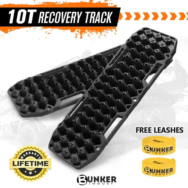 BUNKER INDUST Pair 10T Recovery Tracks - Black by Kiwi Offroad