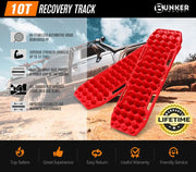 BUNKER INDUST Pair 10T Recovery Tracks - Red by Kiwi Offroad