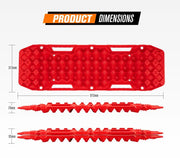 BUNKER INDUST Pair 10T Recovery Tracks - Red by Kiwi Offroad