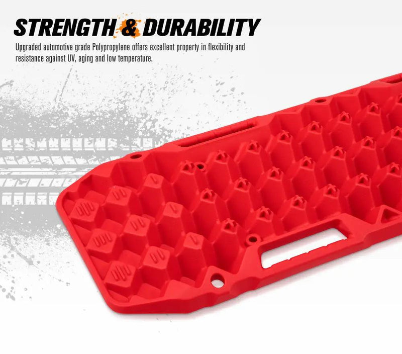 BUNKER INDUST Pair 10T Recovery Tracks - Red by Kiwi Offroad