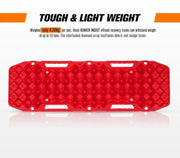 BUNKER INDUST Pair 10T Recovery Tracks - Red by Kiwi Offroad