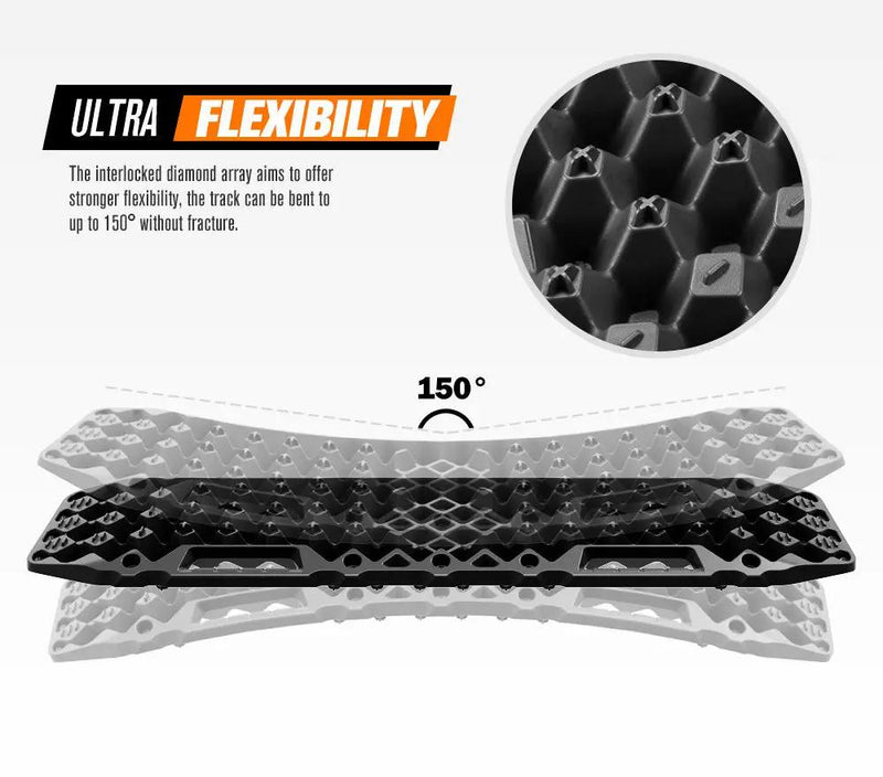 Bunker Indust Recovery Tracks Farm Jack Base 10T Board Sand Mud Snow OffRoad 4WD - Black by Kiwi Offroad