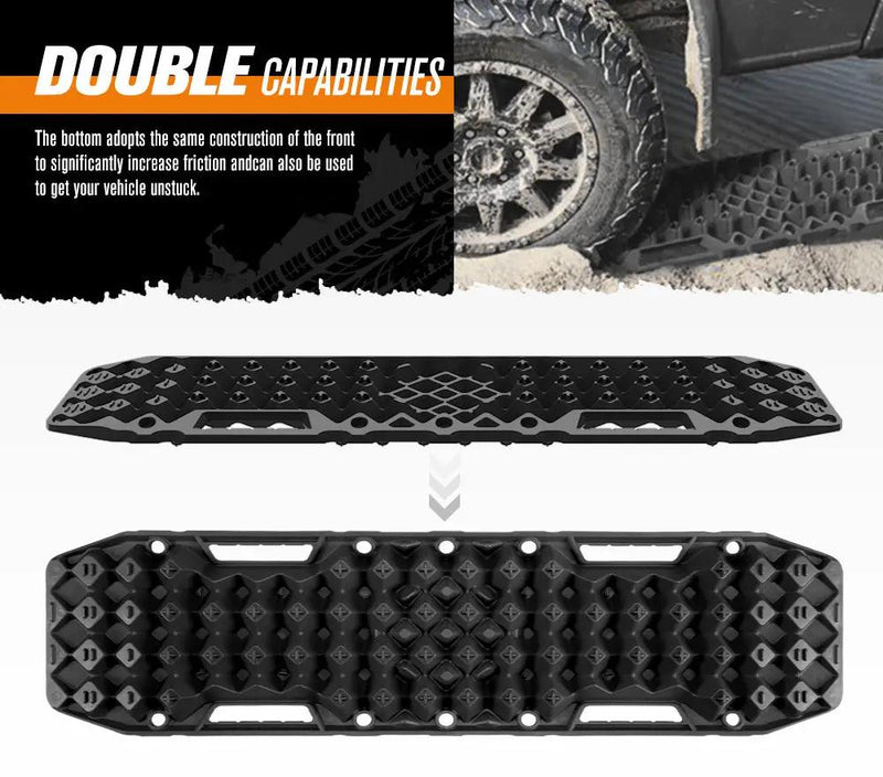 Bunker Indust Recovery Tracks Farm Jack Base 10T Board Sand Mud Snow OffRoad 4WD - Black by Kiwi Offroad