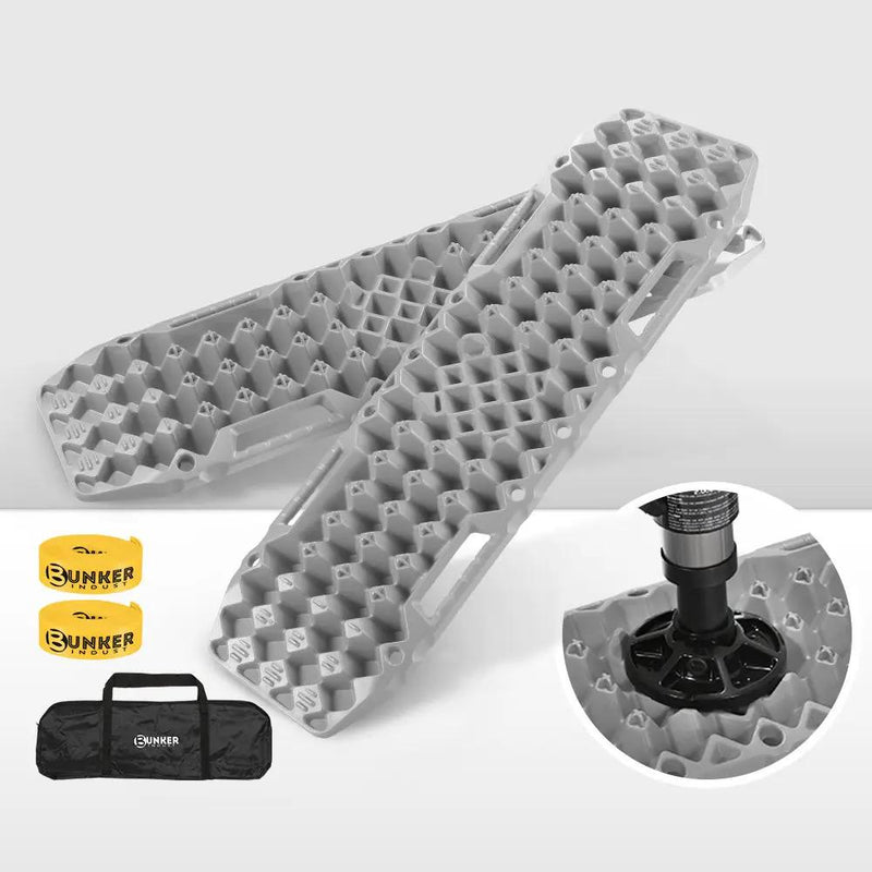 Bunker Indust Recovery Tracks Farm Jack Base 10T Board Sand Mud Snow OffRoad 4WD - Grey by Kiwi Offroad