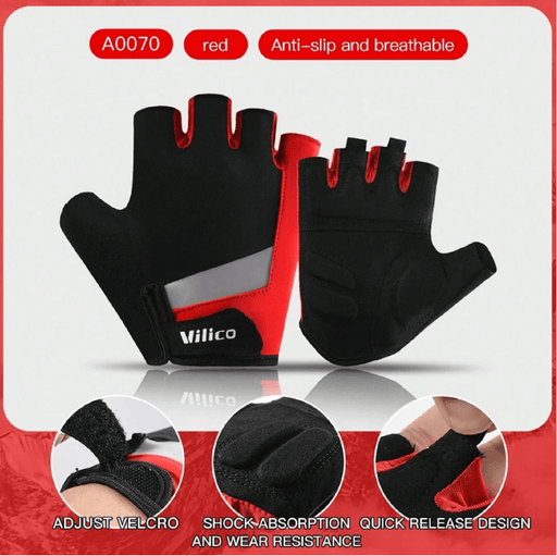 ECOTREK Cycling Gloves Half-Finger Cycling Gloves – Breathable Sun Protection TJ6268 Half-Finger Cycling Gloves – Breathable Sun Protection TJ6268