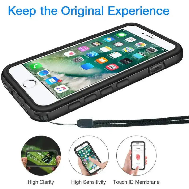 techplus Redpepper Waterproof Case for iPhone 7 Black Redpepper Waterproof Case For iPhone 7 Black