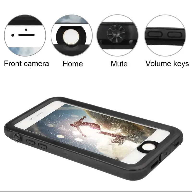 techplus Redpepper Waterproof Case for iPhone 7 Plus / 8 Plus Black Redpepper Waterproof Case for iPhone 7 Plus and 8 Plus