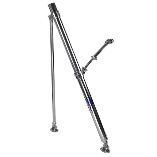 Reelax Outrigger Base Junior 600 (Pr) made of 316 stainless steel with satin black powder coat finish.