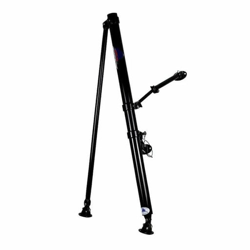 Reelax Outrigger Base Mini 1000mm Black (Pr) showing a sturdy black support with adjustable features.