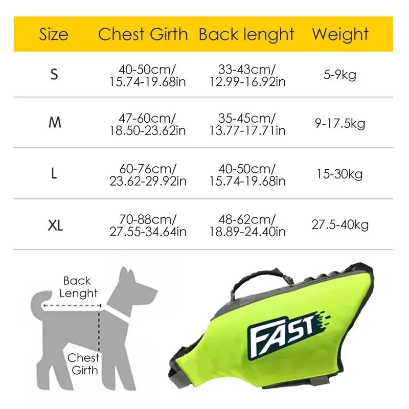 Reflective Dog Life Jacket – Adjustable Summer Swimming Vest by Habicare