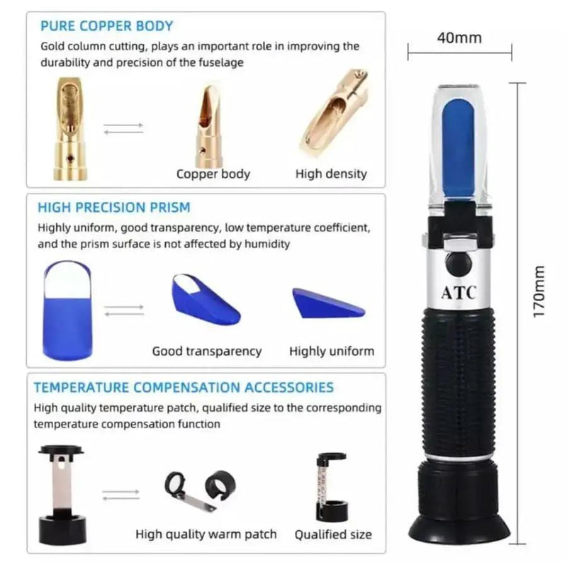 Refractometer - Alcohol (0-80% Alcohol) by 9eight5