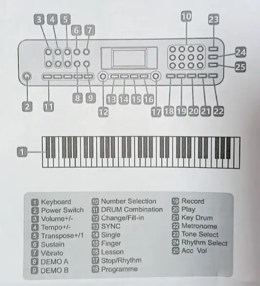 61 Key Keyboard Piano with Stand Suitable for Children by salelink.co.nz