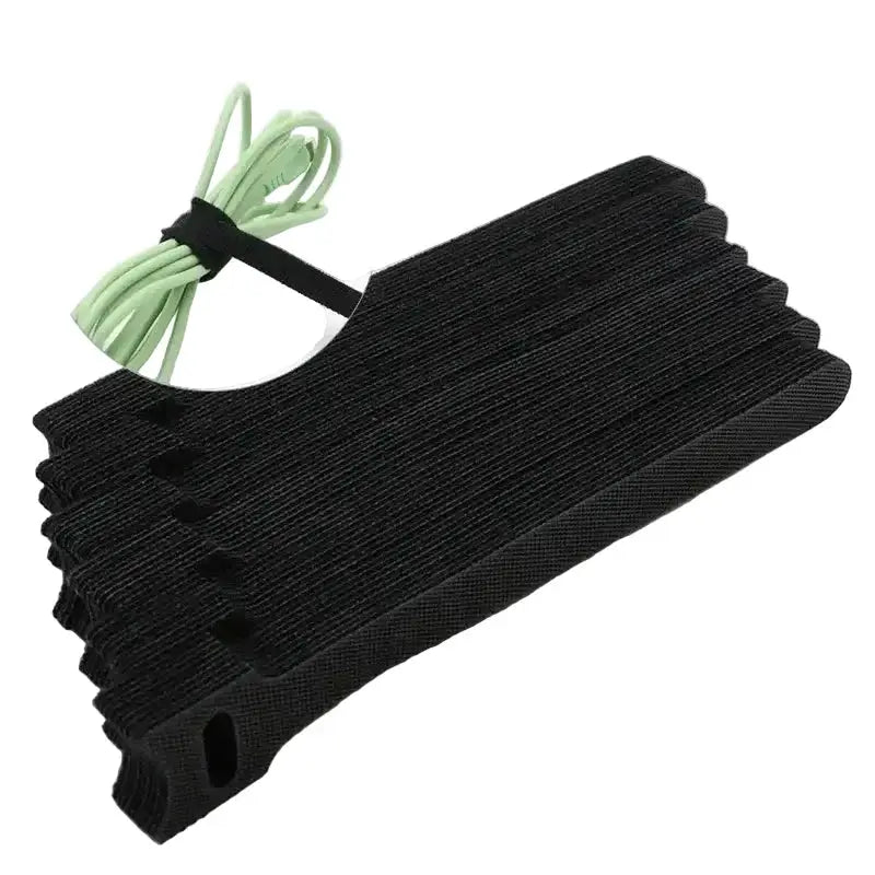 Habicare Releasable Black Nylon Hook & Loop Cable Ties 15/20/25/30cm Releasable Black Nylon Hook & Loop Cable Ties 15/20/25/30cm