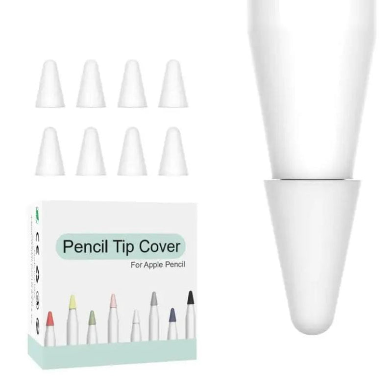 Replacement Apple Pencil Tip Cover 8 Pack (1st & 2nd Generation) (White) by 9eight5