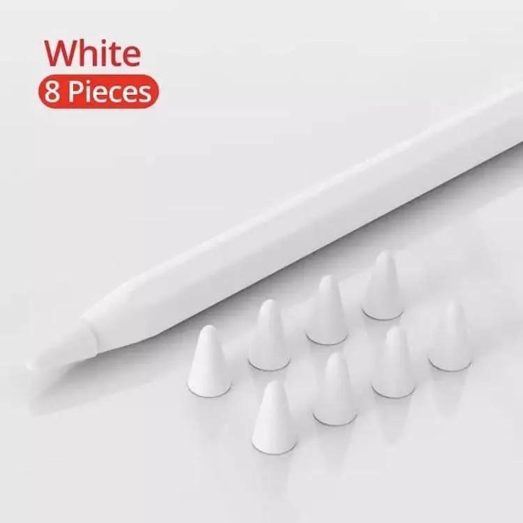 Replacement Apple Pencil Tip Cover 8 Pack (1st & 2nd Generation) (White) by 9eight5