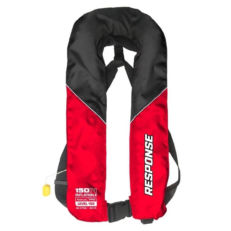 Response Life Jackets Vests Response Manual Inflatable Adult Red/Black