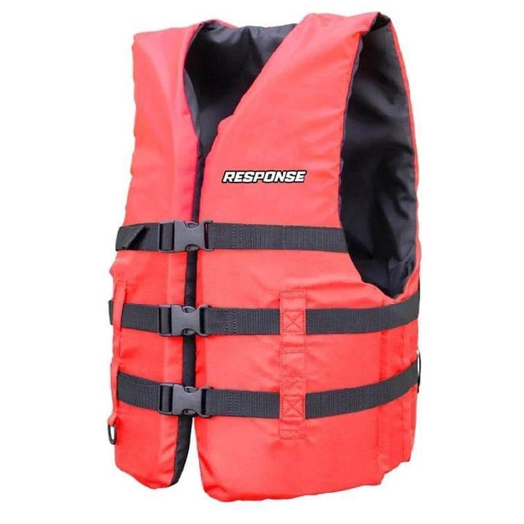 Response MS50 Youth 25-40Kg Red life jacket for sports and recreation, featuring deep armholes for comfort.