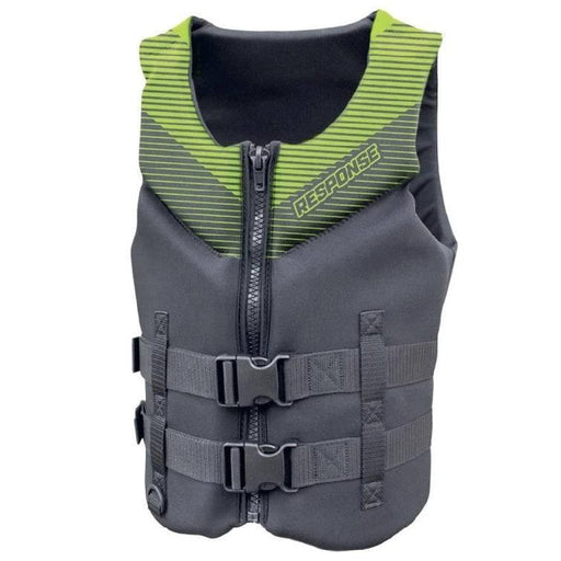 Response Neo 50S Adult L 60Kg Plus Black/Green Life Jacket with zipper and buckles