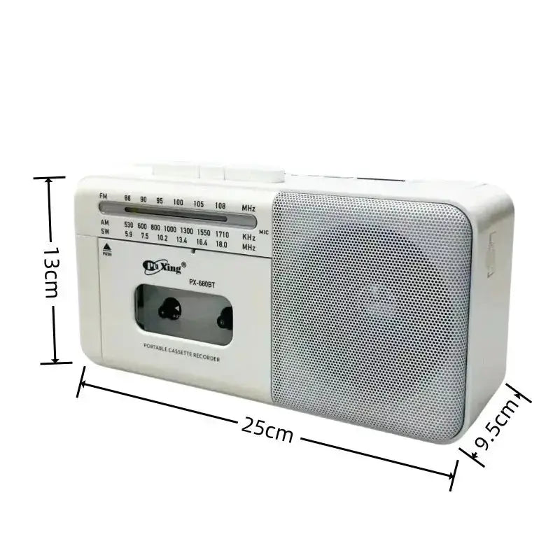 Retro Cassette Player with Bluetooth Radio by Habicare