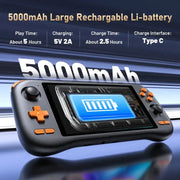 Retro Handheld Console – 5.5" Touchscreen, Android 14, Rechargeable Battery by Habicare