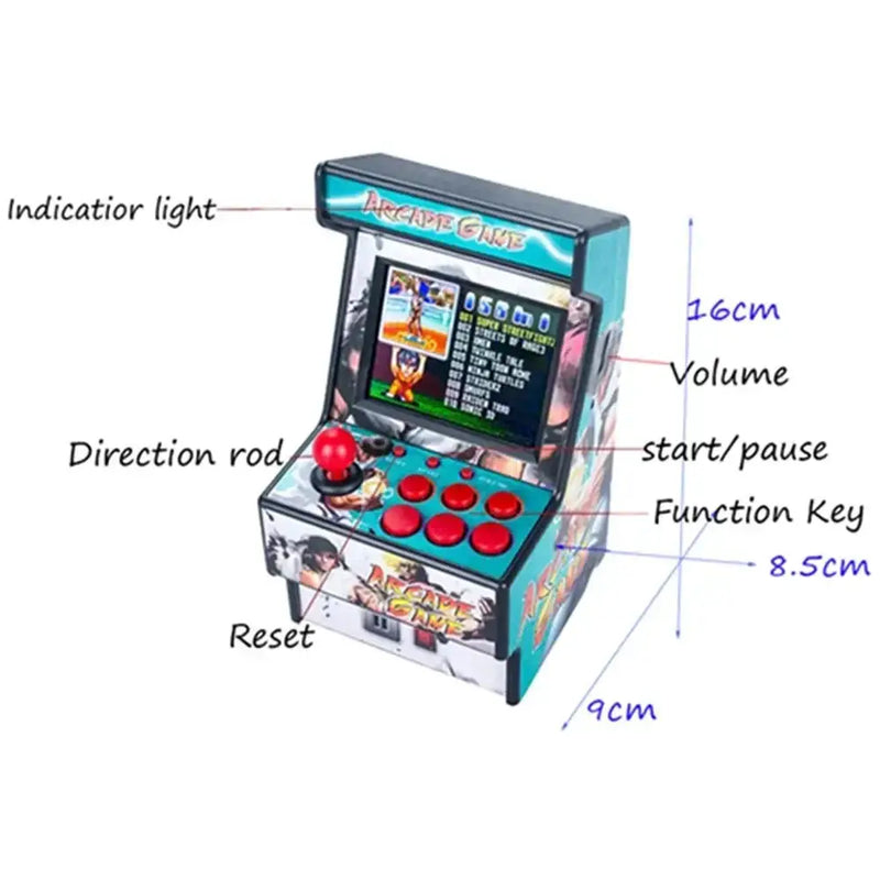 Retro Mini 16-Bit Handheld Game Console – 156 Built-in Games (5 colours available) by Habicare