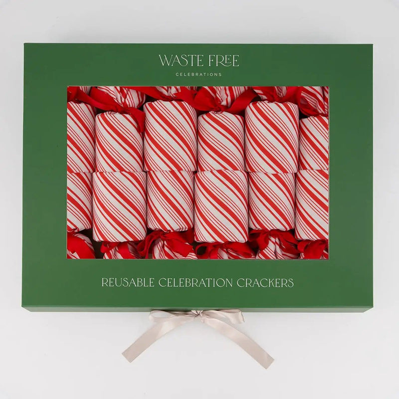 Waste Free Celebrations Christmas Crackers Candy Cane (6 Reusable Crackers) Candy Cane (6 Reusable Crackers)