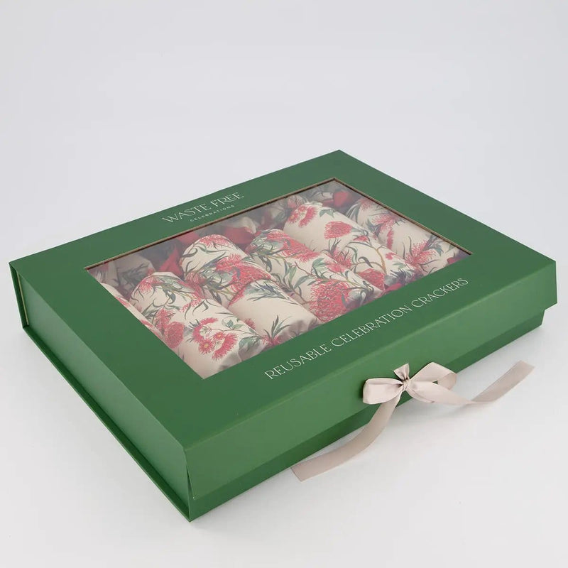 Waste Free Celebrations Christmas Crackers Desert Flower (Eucalyptus) (6 Reusable Crackers) Desert Flower (Eucalyptus) (6 Reusable Crackers)