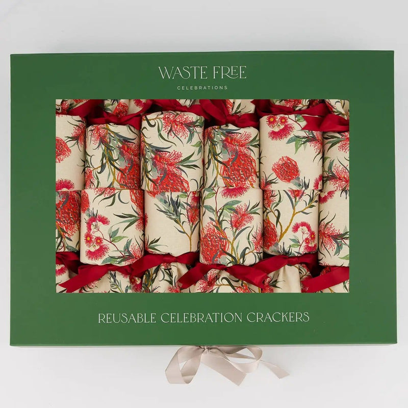 Waste Free Celebrations Christmas Crackers Australian Eucalyptus (6 Reusable Crackers) Australian Eucalyptus (6 Reusable Crackers)