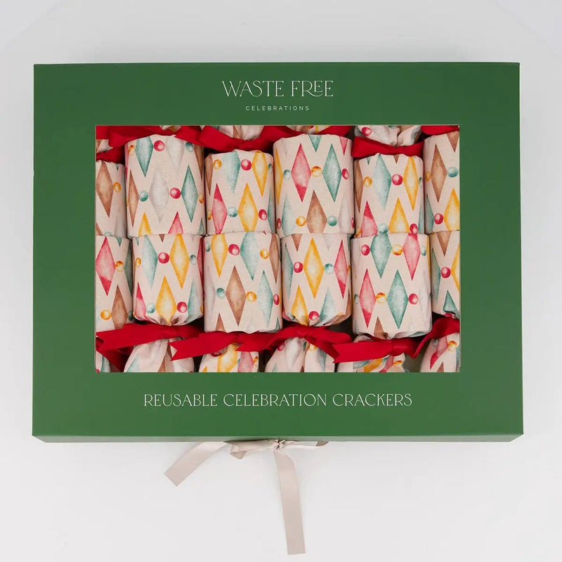 Waste Free Celebrations Christmas Crackers Harlekin (6 Reusable Crackers) Harlekin (6 Reusable Crackers)