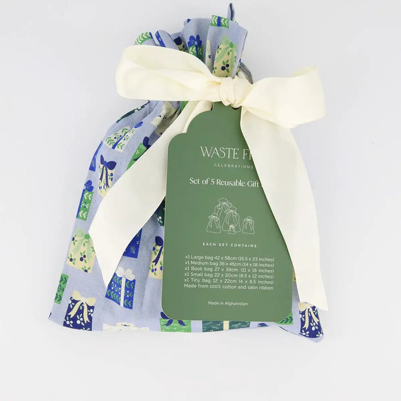 Waste Free Celebrations Fabric Gift Bags Gaver (Reusable Gift Bag Set) Gaver (Reusable Gift Bag Set)